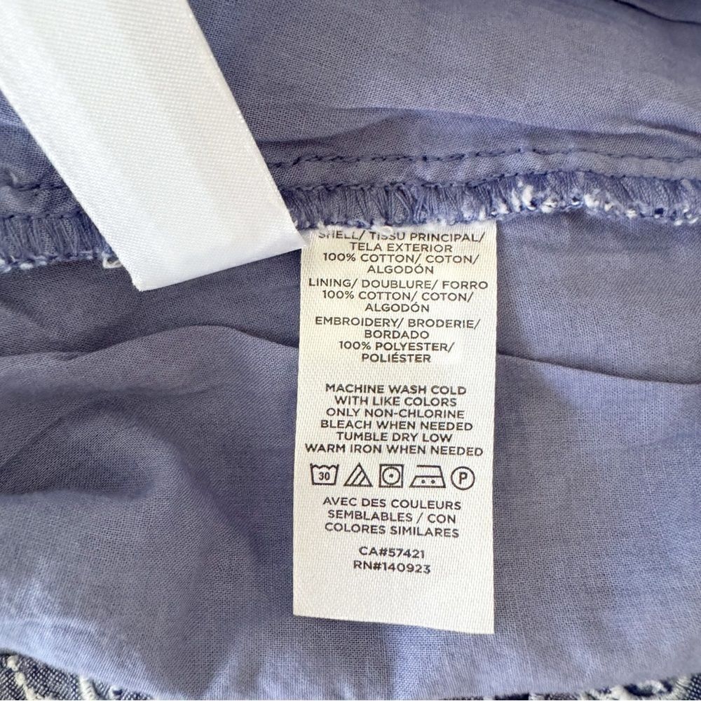 LOFT Embroidered Scalloped Shift Skirt - Size 4 - Picture 5 of 5